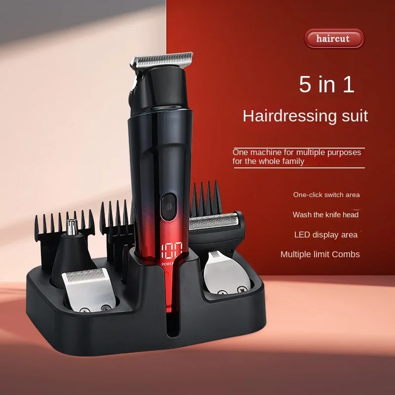 Hairdresser, Electric Pusher, Scissor, Rechargeable Household Hair Shaving Tool, Self Cutting Electric,Male Shaving Tool Set