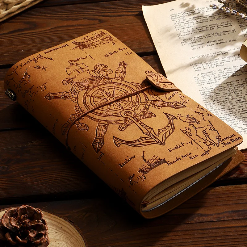 A6 Handheld Ledger Retro Lamb Pirates Portable Notes Convenient European Loosening Travel Notes leather notebook
