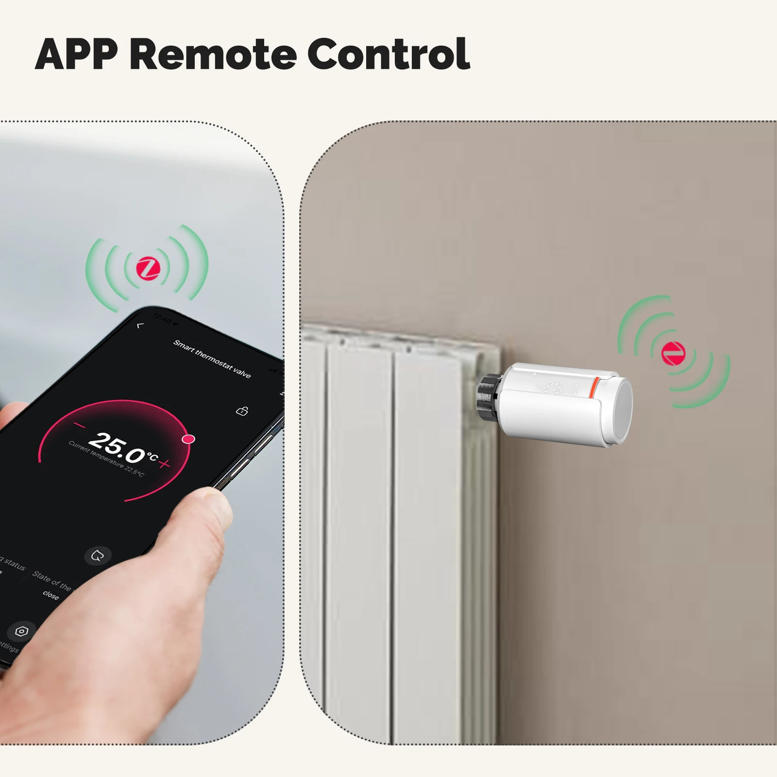 MOES Tuya ZigBee Thermostatic Radiator Valve Smart TRV Programmable Support Alexa Google Home App Remote Temperature Controller
