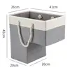 Foldable Stair Basket Portable Cotton Rope Handle Heavy Duty Fabric Carpeted Wooden Staircase Storage Organizer Container Holder 6