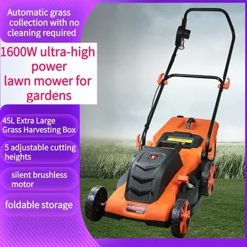 Garden courtyard hand-pushed electric lawn mower silent high-power lithium-ion lawn mower lawn mower 1
