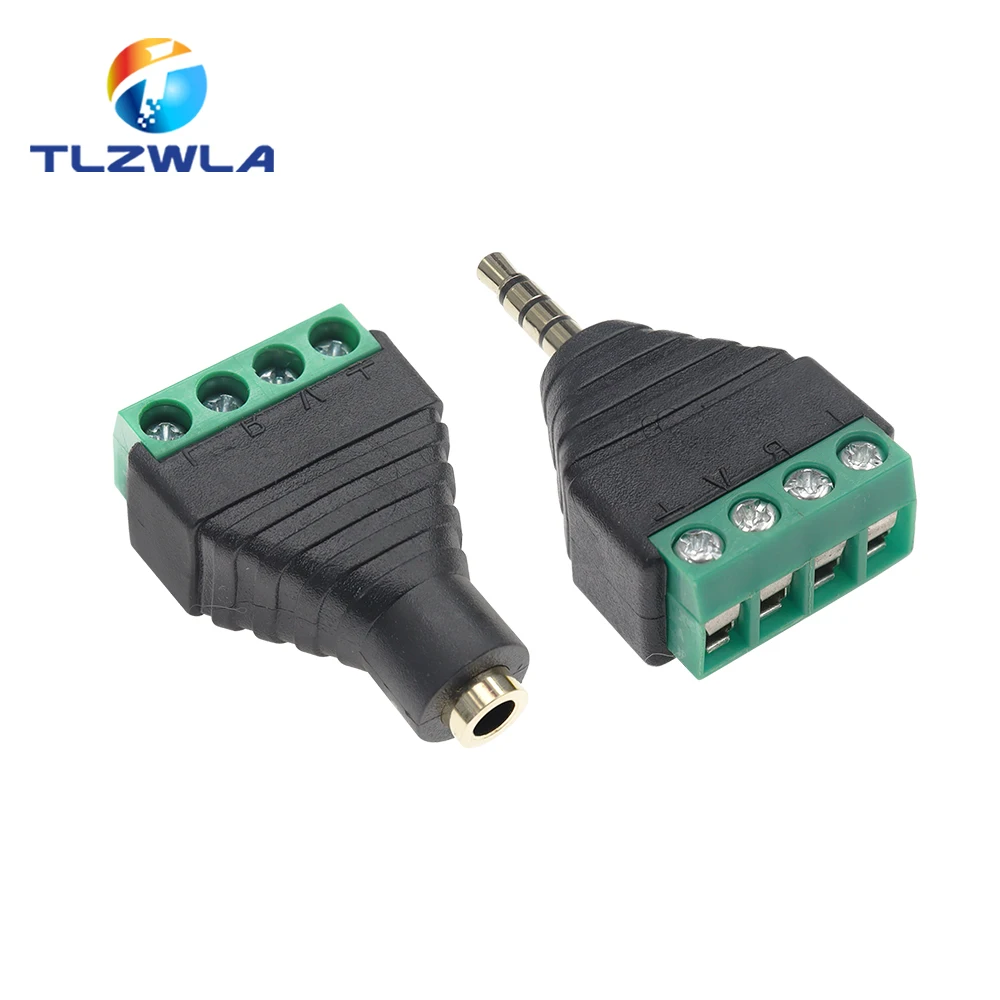 thumbnail image 2 of CERRXIAN 3.5mm TS Mono Male To 2 Pin Screw Terminal Female AUX... 2 of 10