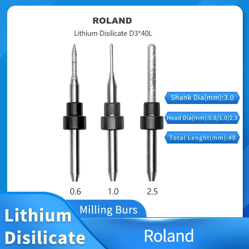 RolandforEmaxMillingBursDentalLithiumDisilicateToolsD325mm1