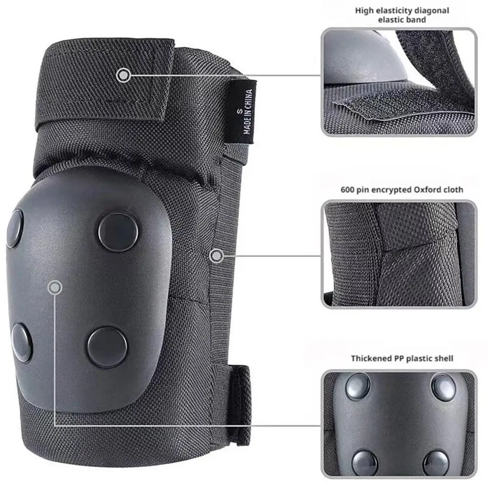 Adult Kids Knee Pads Elbow Pads Wrist Guards 6 In 1 Protective Gear Set Inline Roller Skating Skateboarding Scooter BMX