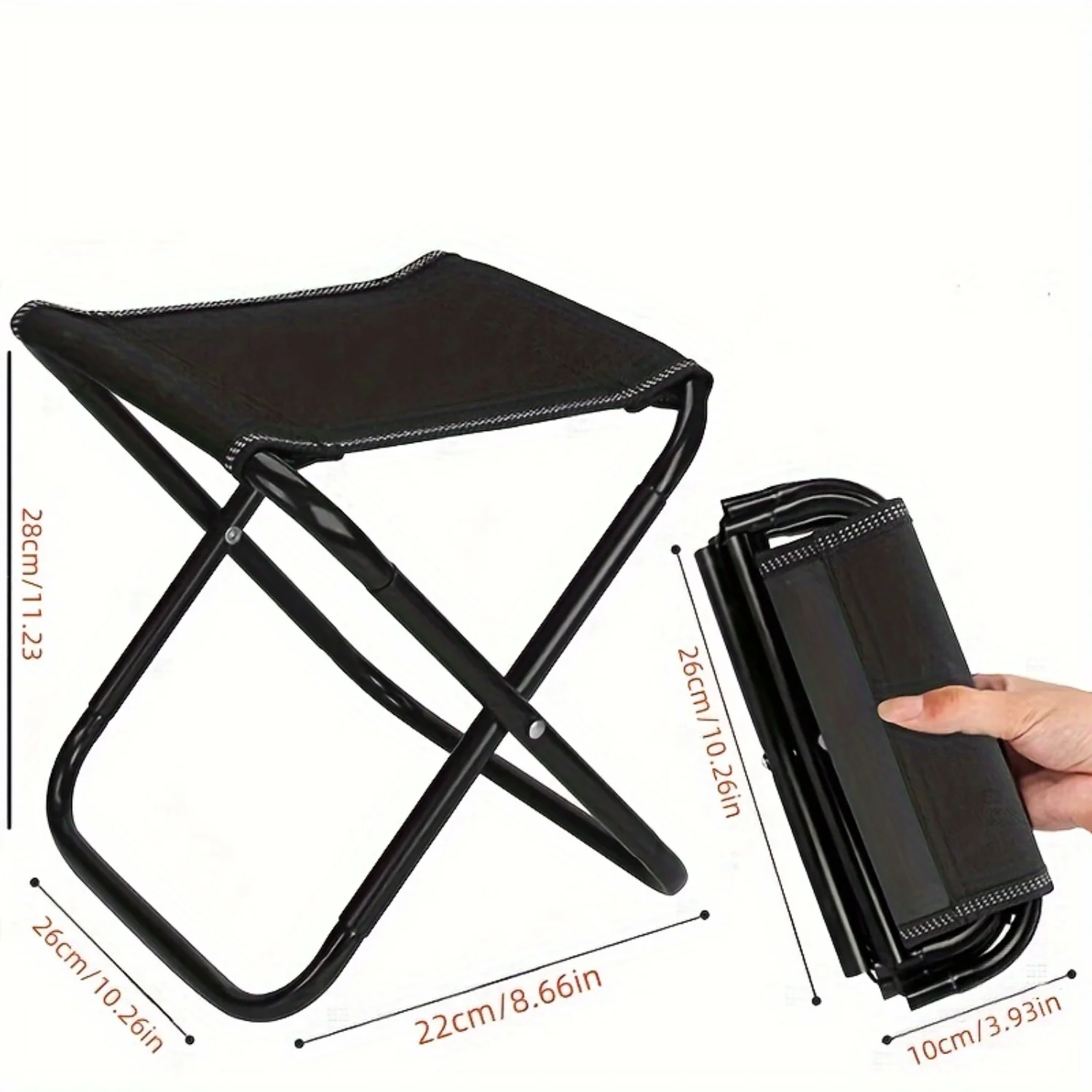 Ultra-Compact Folding Stool With Bag-200 Lbs Capacity, Portable & Durable For , Outdoor, Travel, Camping, Beach