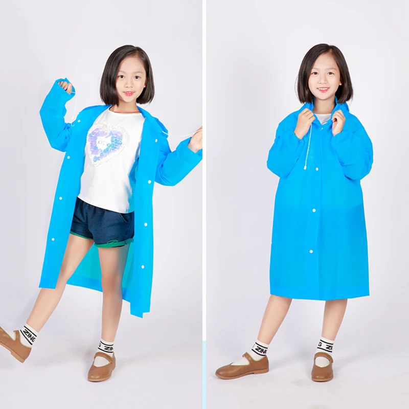 

Children Raincoat Thickened Reusable Transparent Fashion Rainwear Hooded Rain Coat Girl and Boy Outdoor Tour Cute Raincoat