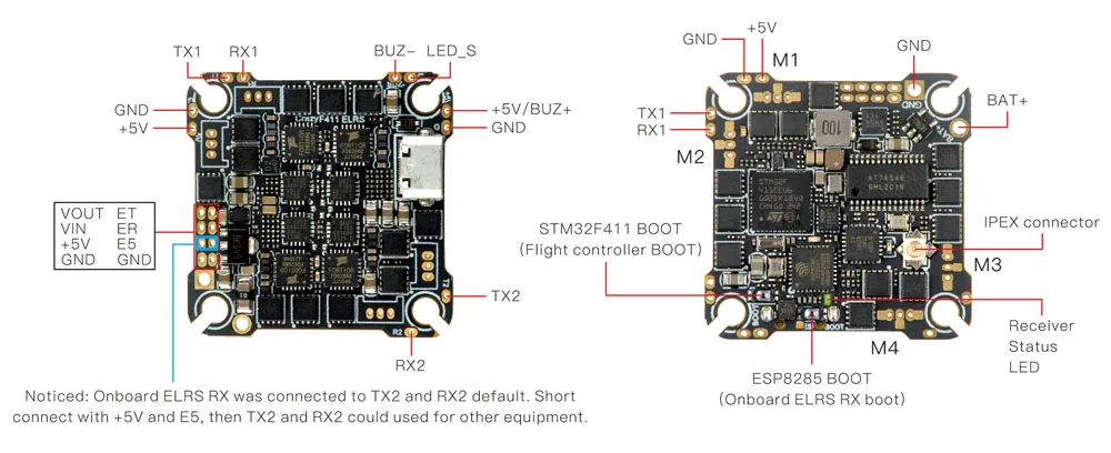รูปสินค้า คอนโทรลเลอร์โดรน 4in1 พร้อม ESC 20A สำหรับ FPV Racing