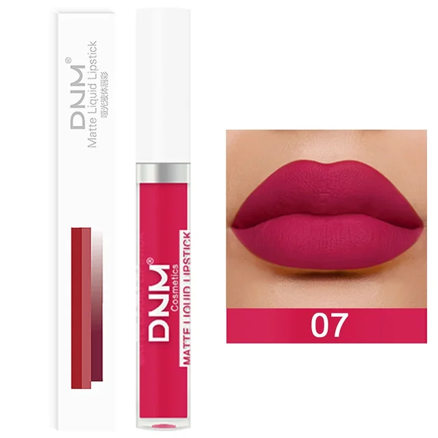 DNM Velvet Matte Liquid Lipstick Waterproof Nude Sexy Red Lip Gloss Nonstick Cup Makeup Long Lasting Lipgloss Tint Cosmetic