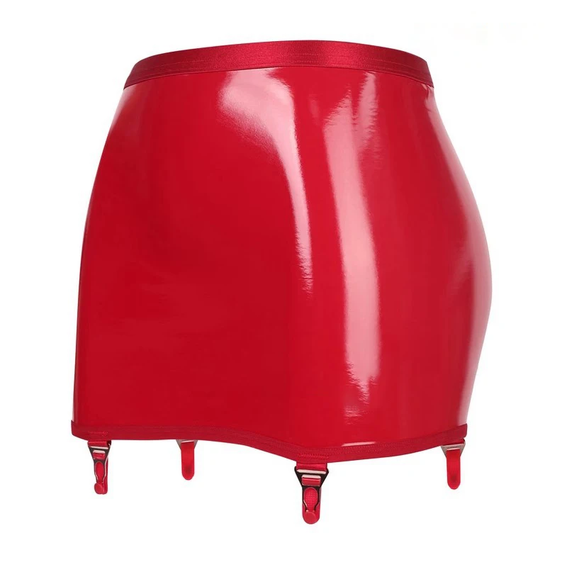 Jupe WetLook Rouge