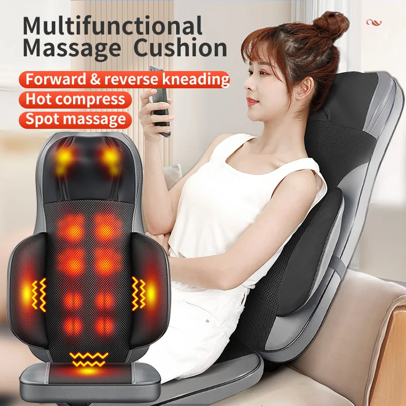 

Heated Massage Pad For Bed Neck Shoulder Full Body Cushion Waist And Back Massager Multifunctional Kneading Massage Cushions