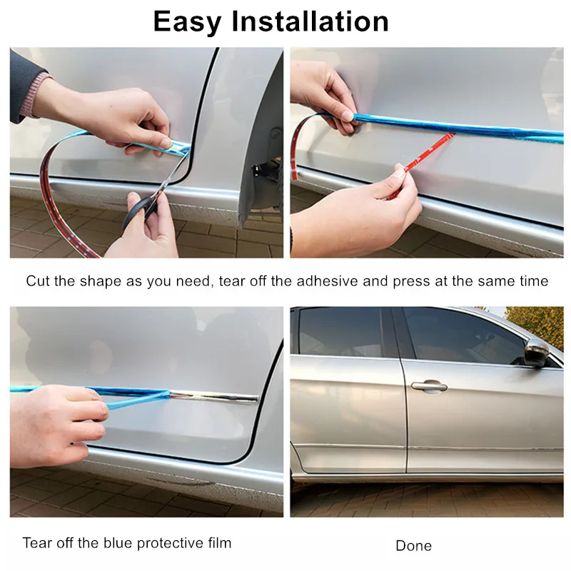 الكروم سيارة شريط مزخرف نافذة السيارات حافة الباب...