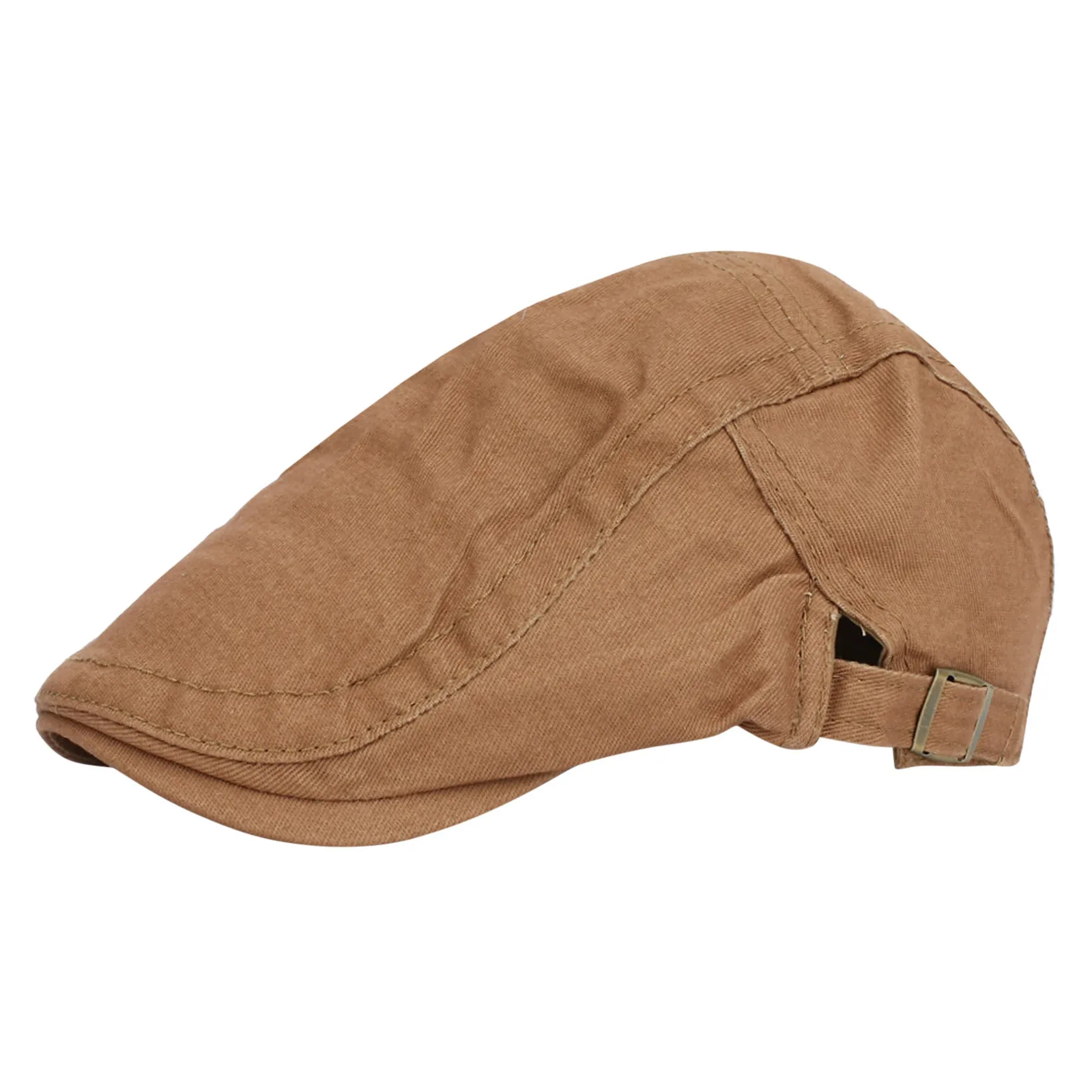 British Retro Hat Mens Womens Simple Washable Breathable Cap Forward Top Knot Trucker Hat Kerosene