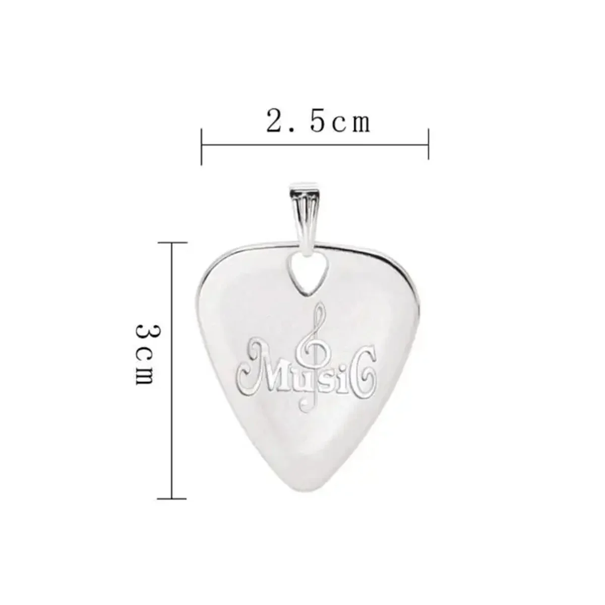 Guitar Plectrums Metal Zinc Alloy 1pcs Electric Bass Acoustic With Hole Necklace Pick