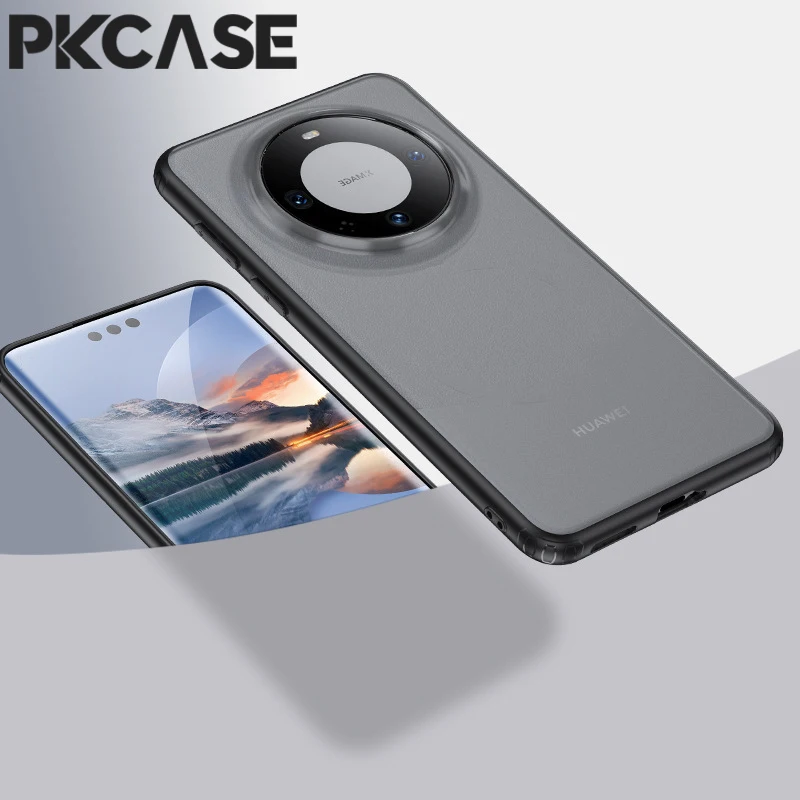 PKCASE Ice Crystal Clear Armor Case - Matte Black Transparent Cover