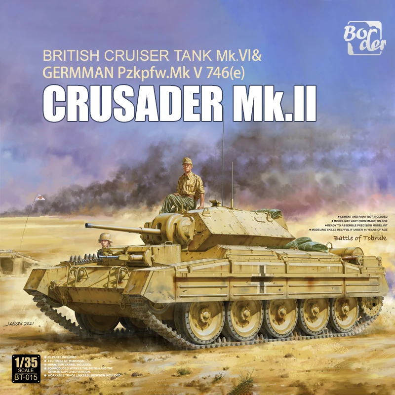Border Model Assembly Tank Model Kit Bt-015 German Cruiser Tank British Crusader Mk Ii 1/35