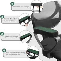 1Pair Chair Armrest Cooling Gel Cushions Elbow Pillow Pressure Relief Office Chair Gaming Chair armrest with Memory armrest Pads - Image 3