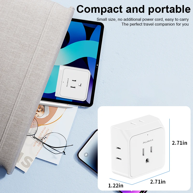 Surge Protector 5 Sockets Outlet Power Strip Multi Tap Plug Electrical Charge Adapter Miniature Plug Wall Adapter