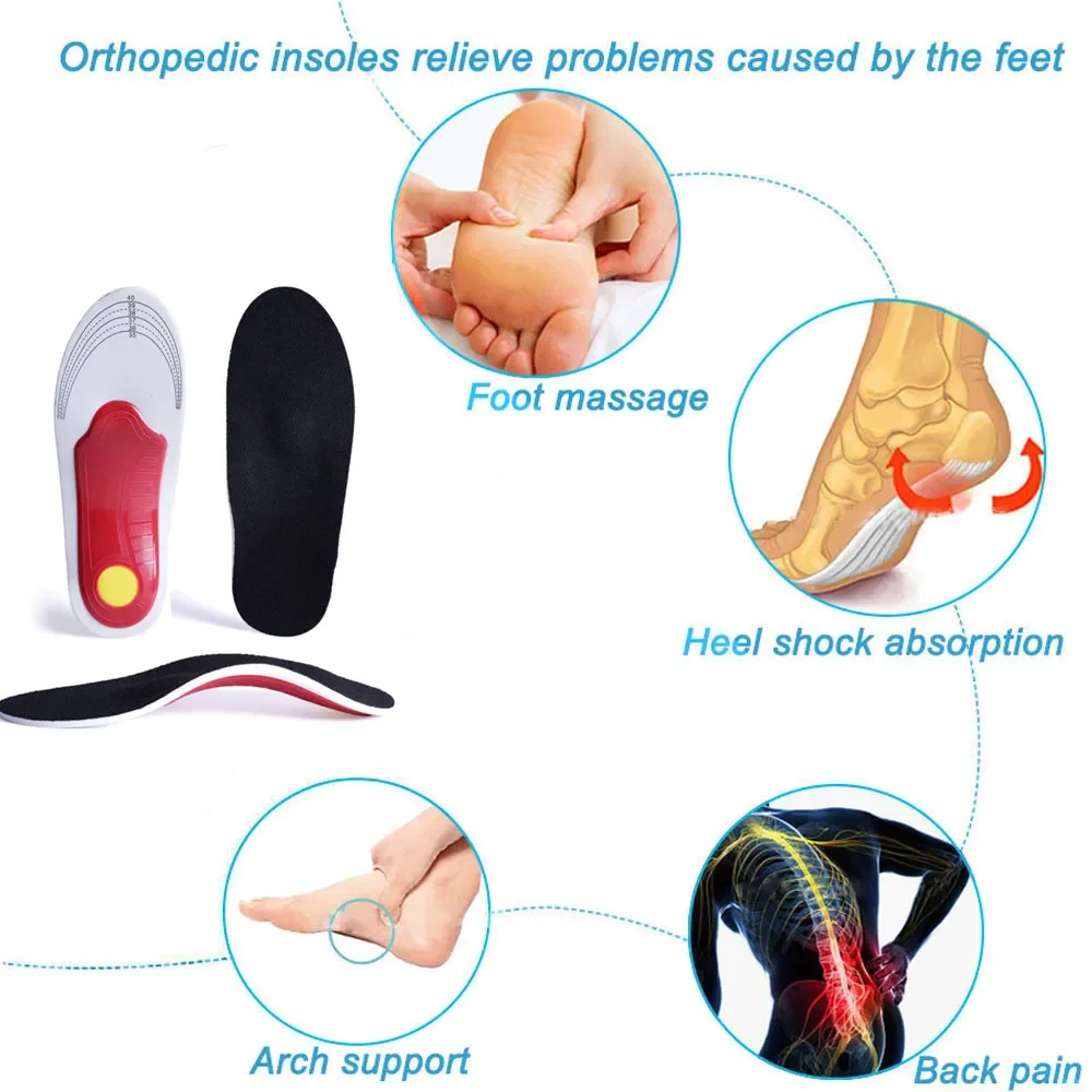 Orthopedic Shoe Insoles Arch Support Flatfoot Sports Inserts Foot Cushion Heel Pads For Men Women Foot X/O Leg Correction Orthopedic Insoles Shoe Insoles