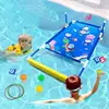 Pool Cornhole Games Interactive Water Sandbag Floating Swimming Board and Beach Ball Toss Games for Beach Backyard Garden 1