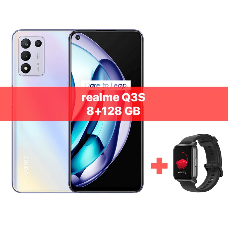 Realme Q3s 5G Smartphone 6.6'' Snapdragon 778G Octa Core 5000mAh 30W Flash Charge 48MP Main Camera Android Cell Phones ram pc 8GB RAM