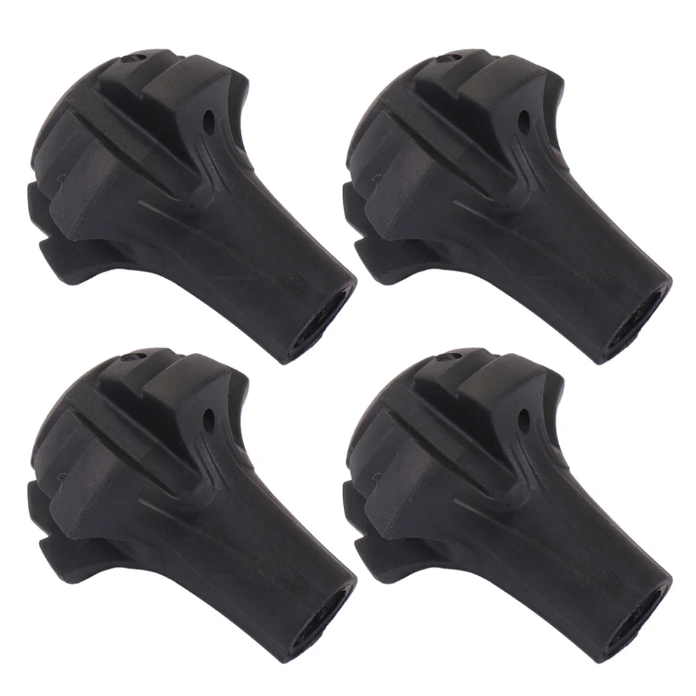 

4 Pcs Trekking Pole Cover Foot Pad on Crutch Supplies Non-slip Anti-skid Food