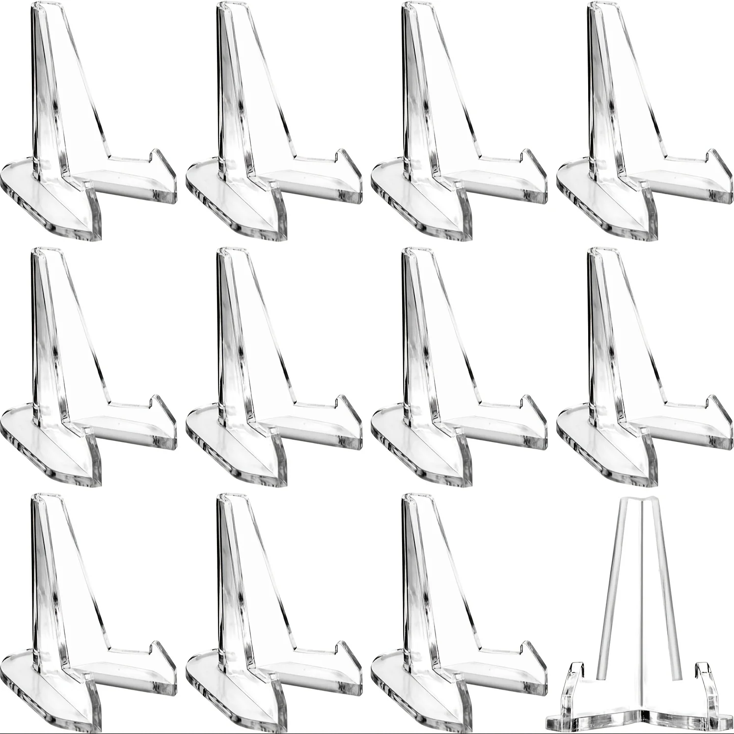 12Pcs 아크릴 미니 동전 디스플레이 스탠드  카드 기념 도전 동전 캡슐 메달 ..