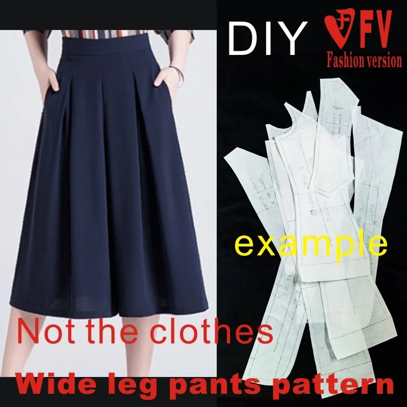 Widening leg pants sewing pattern The trousers pattern(Not the pants) BZK-6