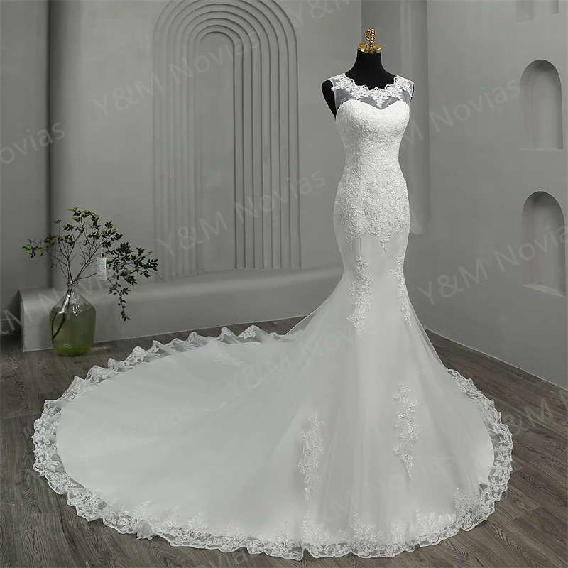 Customized Elegant Sweet O Neck Wedding Dresses For Women Mermaid Wedding  Gown Marriage White Dress Vestidos De Novia for Bridal - AliExpress 320