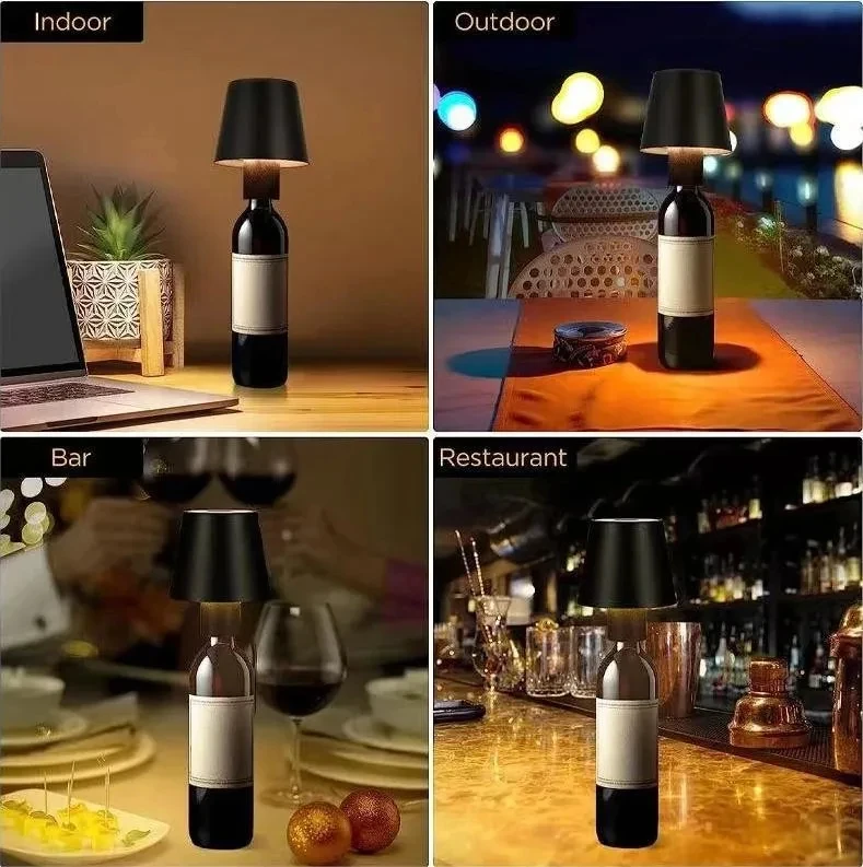 Wireless Touch LED Table Lamp - 3-Level Dimming for Bedroom Dining Room Bar and Desk