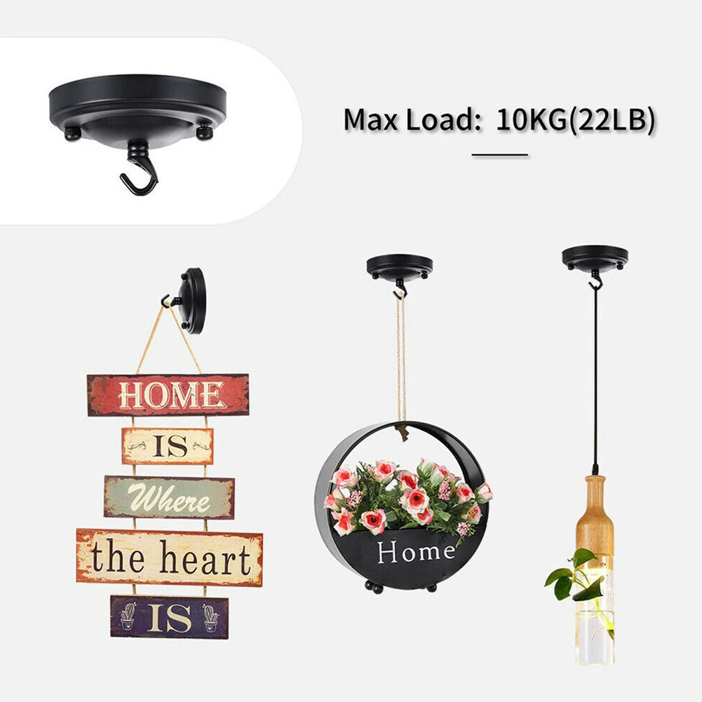 Ceiling Plate Holder Vintage Lamp Base Hook Plate Light Fitting Chandelier Decoration Hanger Pendant Lamp Parts