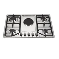Advanced Technology Combi Stove Made in China 4 Gas 1 Electric 5 Burners Kitchen Electric Gas Hob Cooker Gas Stove Cooktops 1