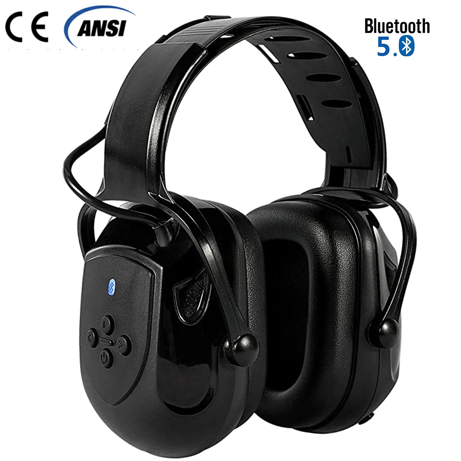 CE Active Noise Reduction Bluetooth Ear Muffs Safety Earmuffs Wireless Hearing Protection 29dB ANSI