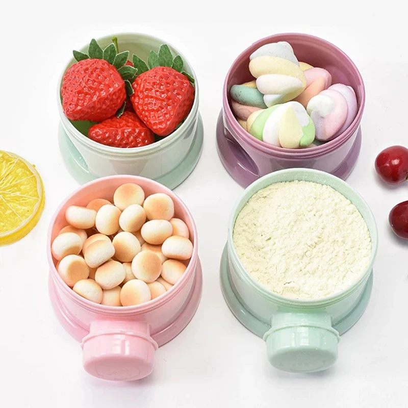 3/4 Layer Portable Milk Powder Bottle Sealed Storage Snack Packaging Tank Travel Outdoor Activities Removable TMZ storage box