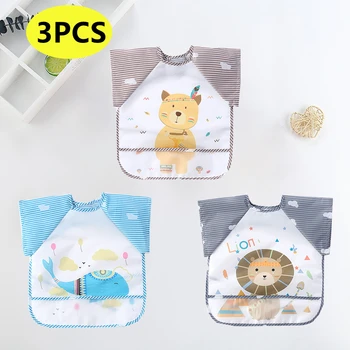 3PCS/SET Summer Baby Bibs Smock Sleeveless Waterproof Apron or 1PCS/SET Summer Baby Bibs Smock Sleeveless Kids Children Apron