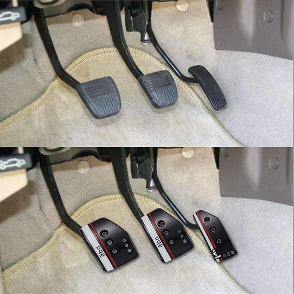 Universal 2/3pcs Automotive Accelerator Pedal Aluminum Alloy Anti Slip Automotive Pedal Or Brake Manual Car Accelerator