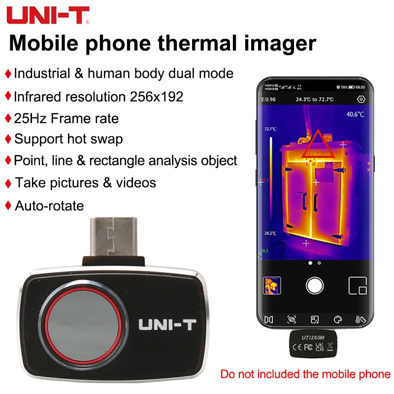 L2 Usb Ir Thermal Imager 256x192 Resolution Mobile Phone, 55 OFF