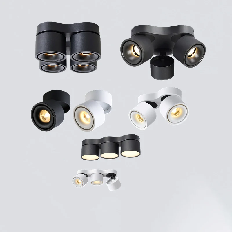 Faretti Da Incasso A Led Cob Dimmerabili Rotanti Pieghevoli 10W 15W Faretti A Soffitto A Led Ac85-265V Plafoniere A Led Illuminazione Per Interni