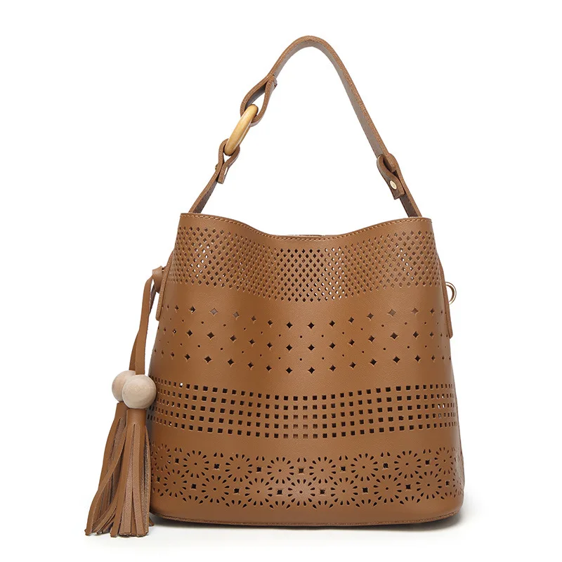 new style handbags European and American fashion hollow shoulder bag messenger tassel handbag lady bag handbags