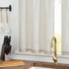 JINCHAN Linen Tier Kitchen Curtains Tab Top Small Window Curtain For Living Room Japanese Cover Drapes 2PCS 2