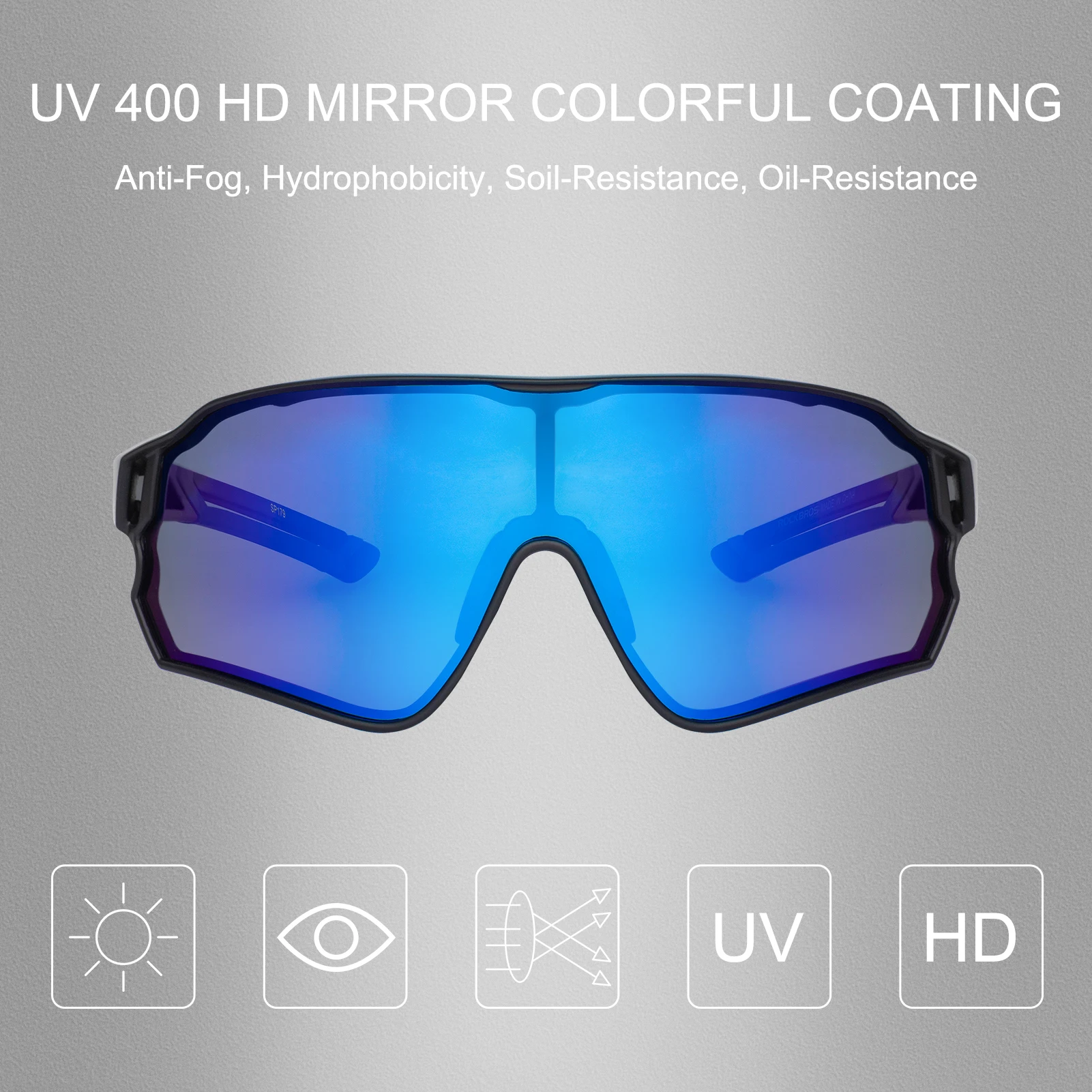 ROCKBROS Polarized Bike Glasses Bicycle UV400 Sports Sunglasses lentes de sol hombre Anti Glare Lightweight Cycling Equipment