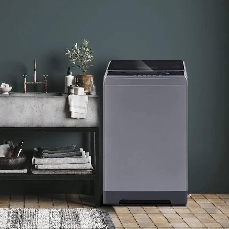 COMFEE’ 1.6 Cu.ft Portable Washing Machine, 11lbs Capacity Fully Automatic Compact Washer with Wheels 4