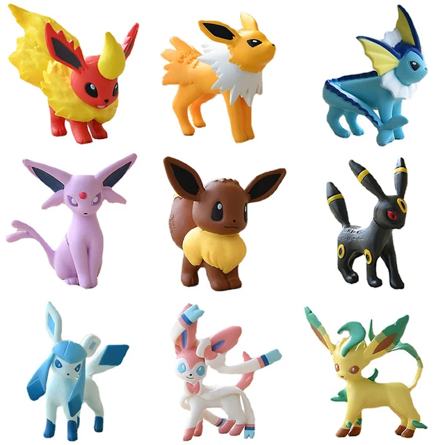 Pokemon pokémon eevee família fada eevee sol lua primordial água fogo erva  daninha ebu ibbe brinquedo de pelúcia - AliExpress