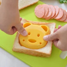 

Smile Bear Shape Sandwich Mold Bread Biscuits Embossed Device Cake Mold Maker DIY Mold Cutter Kitchen Breakfast Accessories