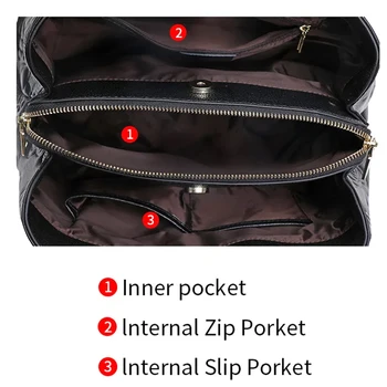 Aidrani Women's luxury leather handbag, large capacity black, with floral and snake pattern design, 6