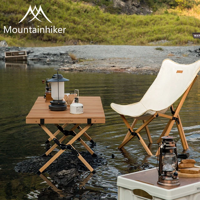 Folding Wood Camp Table