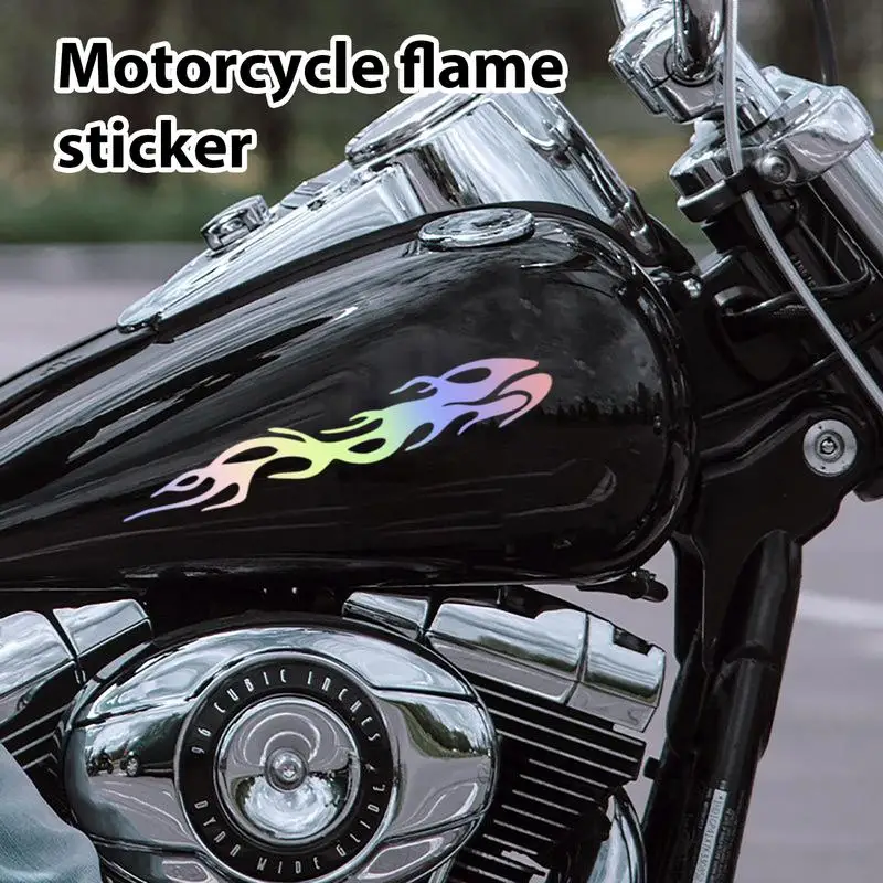 Flame Stickers Waterproof Motorcycle Decals Reflective Flame Stickers Car Sticker Decals Self-Adhesive Safety Flame Decals