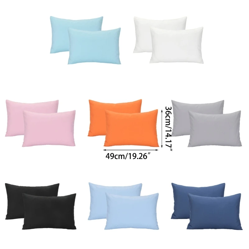 Kids Pillow Covers for Children 2PCS Microfiber Pillow Cases Toddler Envelope Pillow Cover Breathable Travel Pillowcase 6