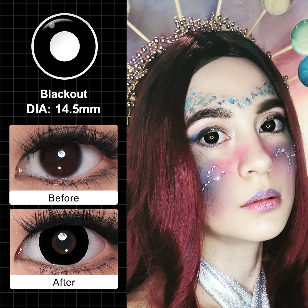 MAGISTER – Kontaktlinsen für den jährlichen Gebrauch, Halloween-Kontaktlinsen für Cosplay, farbige Kontaktlinsen, weiße Kontaktlinsen für Augen, Kontaktlinsen für Make-up, weißes Netz. – Detail 3