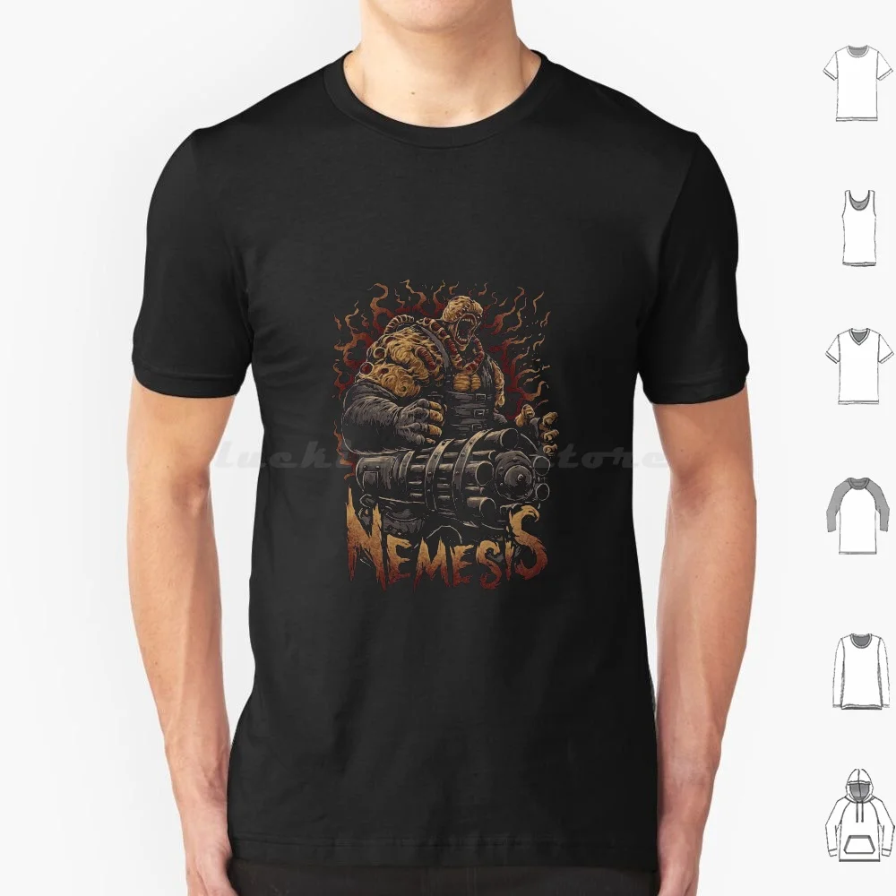 Nemesis T Shirt Big Size 100% Cotone Nemesis Jill Valentine Biohazard 3 Raccoon City Umbrella Corporation Chris Redfield Stars