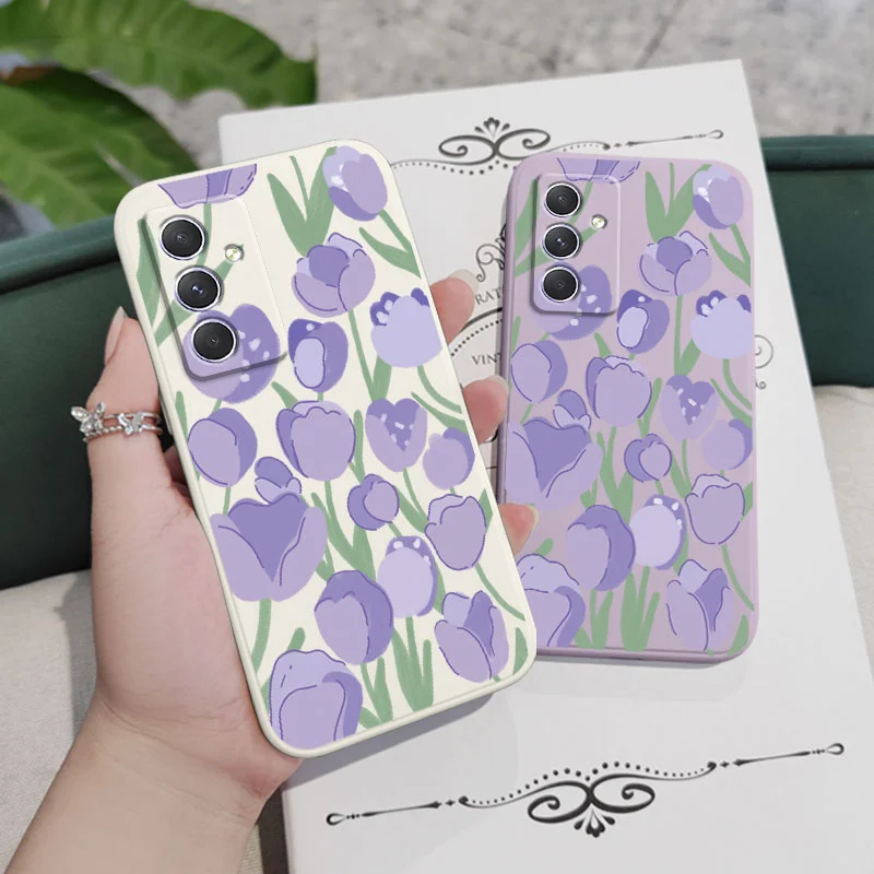 Illustrated Tulip Phone Case - Stylish Floral Design Cover